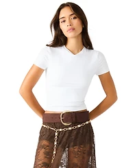 Steve Madden Women's Imitation Pearl Linked Chain Belt