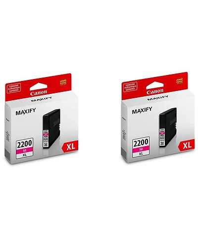 Canon Pgi-2200 Xl Magenta Pigment Ink Tank for iB4020, iB4120, MB5020, MB5120, MB5320, MB5420 Maxify Series Printers, 2-Pack
