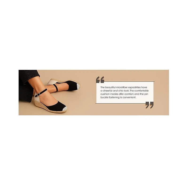 Paryor Microfiber Espadrilles Sandals