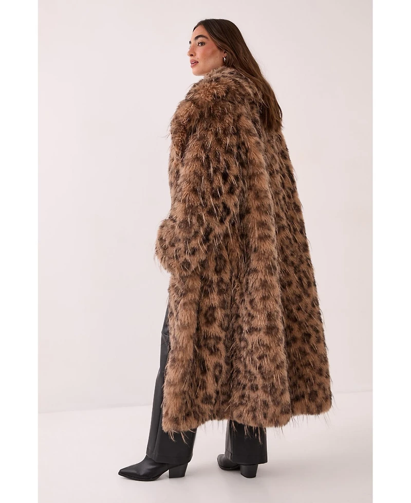 Nasty Gal Faux Fur Longline Coat