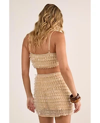 Nasty Gal Women's Droplet Embellished Mini Skirt