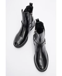 Prologue Shoes Stone Buckled Zip Ankle Boot (Women)