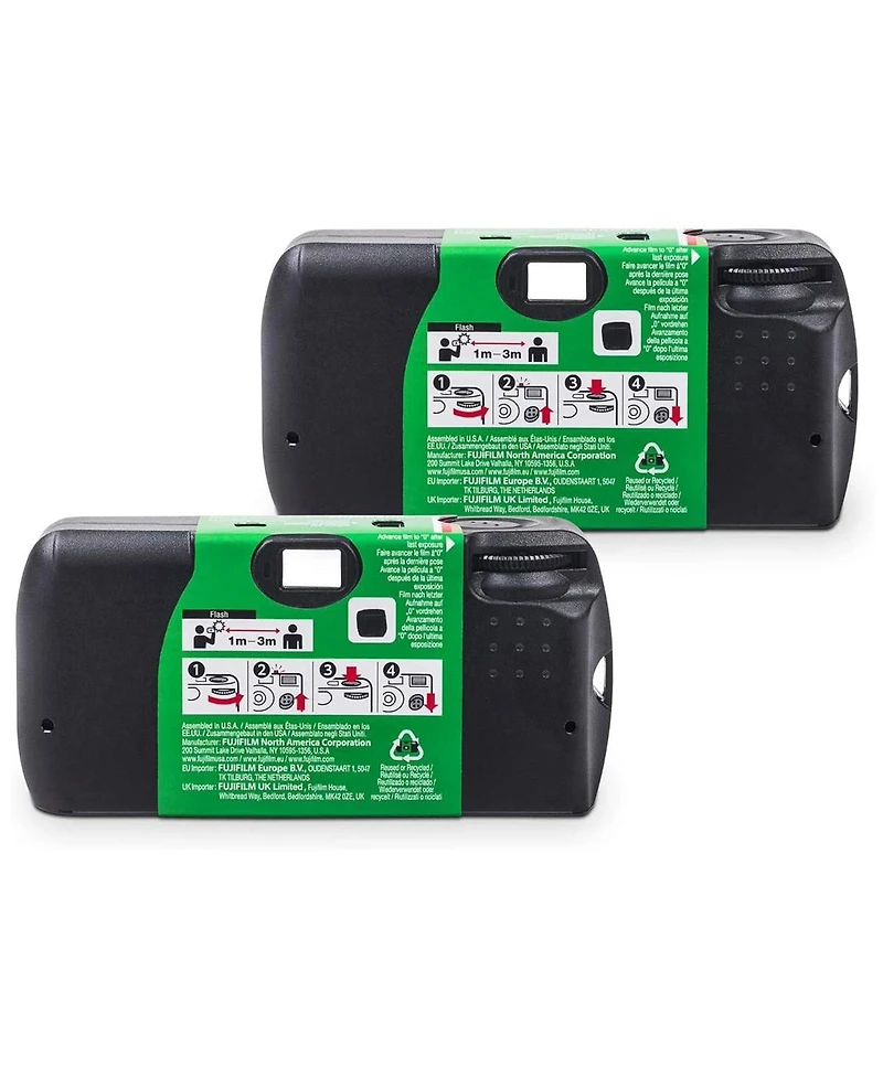 Fujifilm QuickSnap Flash 400 35mm Single-Use Disposable Camera with Flash, 27 Exposures, 2-Pack