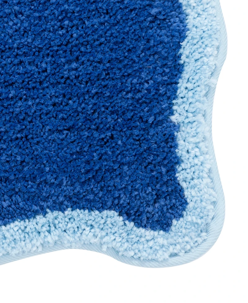 Vcny Home Scalloped Tufted Bath Rug, 18" x 27"