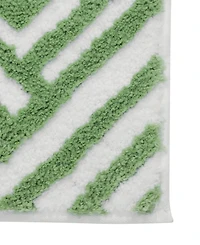 Vcny Home Geometric Lines Tufted Bath Rug, 18" x 27"