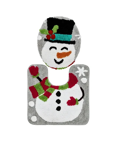 Vcny Home Snowman Holiday Bath Rug Set, 2 Count