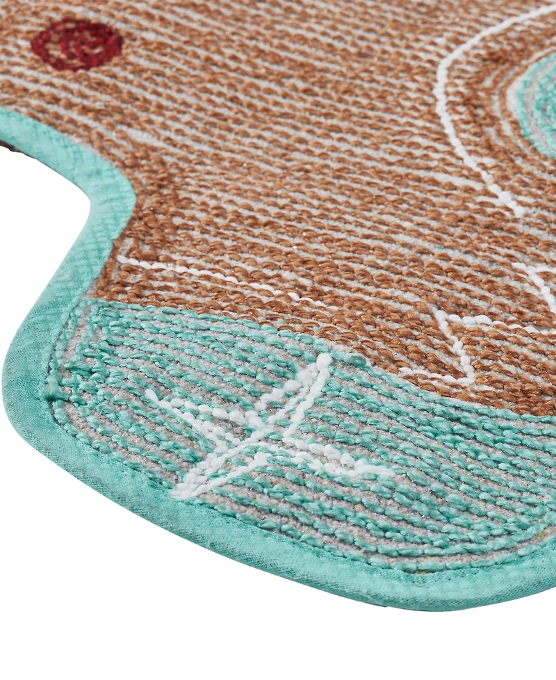 Vcny Home Gingerbread Man Holiday Bath Rug Set, 2 Count