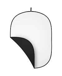 Westcott 5x6.5' Collapsible 2-In-1 Backdrop, Black & White
