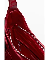 Desigual Women's Small shiny floral applique bag