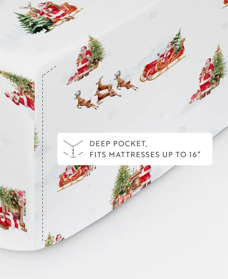 ienjoy Home Holiday Pattern 3-Pc. Sheet Set, Twin
