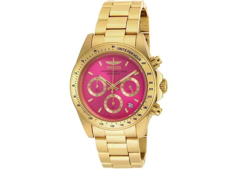 Invicta Women's 18255 Speedway Quartz Chronograph Hot Pink Dial Watch