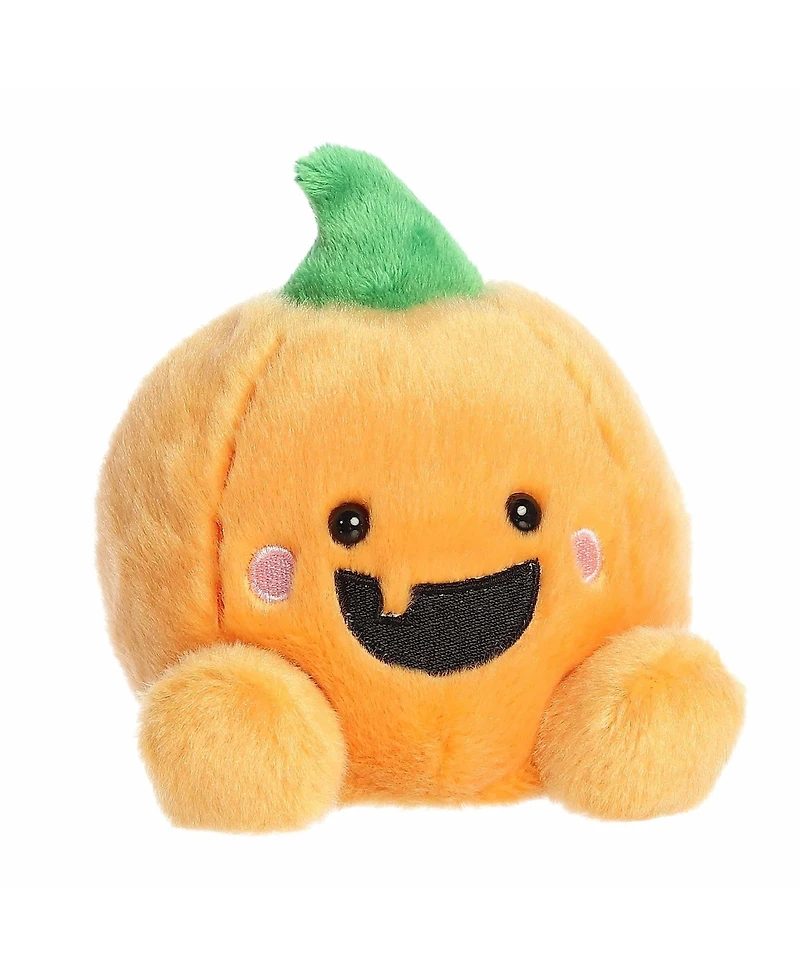 Aurora Mini Gourdon Jack O' Lantern Palm Pals Spooky Plush Toy Orange 5"