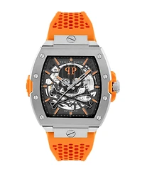 Philipp Plein Men's Silver Stainless Steel Watch, 44mm