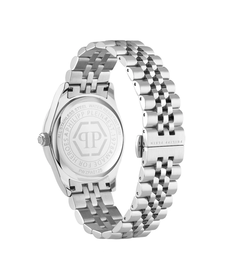 Philipp Plein Men's Silver Stainless Steel Watch, 43mm
