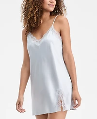 I.n.c. International Concepts Women's Lace-Trim Satin Chemise, Exclusively at Macy's