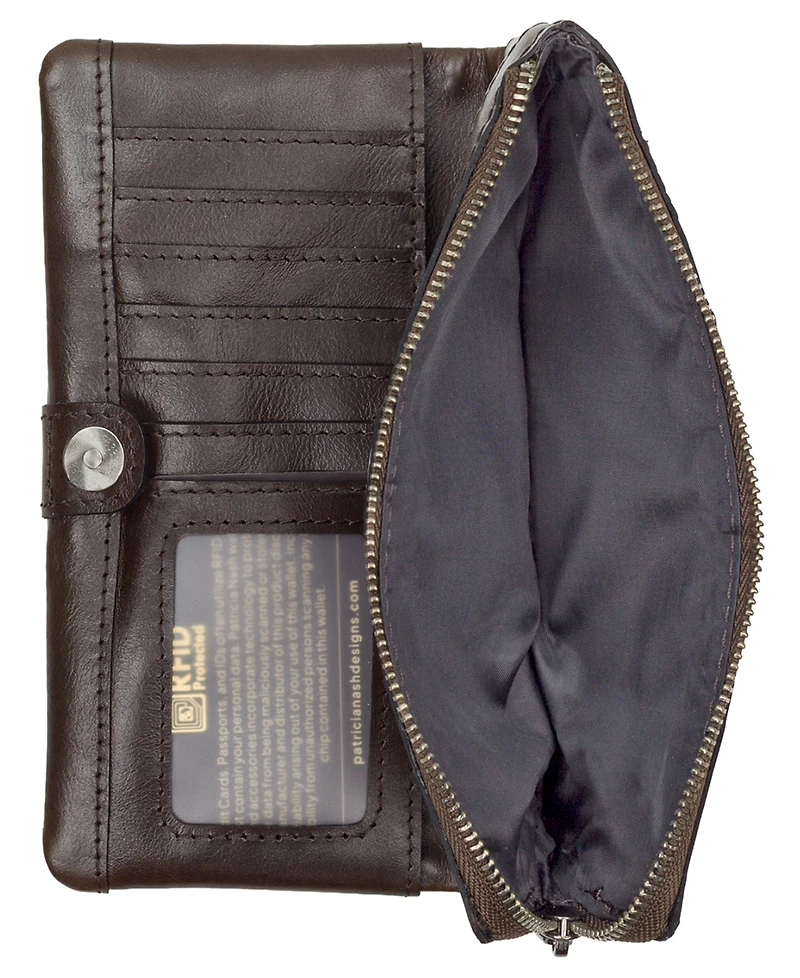 Patricia Nash Prassa Bark Leaves Textured Wallet