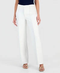 T Tahari Women's High-Rise Wide-Leg Ankle Pants