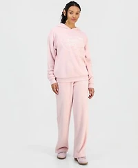 Love Tribe Juniors Hello Kitty Plush Hoodie Lace Trim Lounge Pants