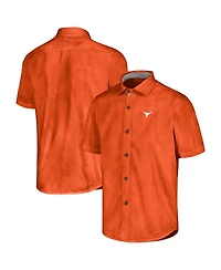 Tommy Bahama Men's Texas Orange Texas Longhorns Sport Coconut Point Palm Vista IslandZone Button-Up Shirt