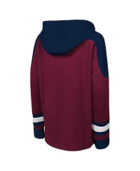 Outerstuff Big Boys and Girls Burgundy Colorado Avalanche Must Have Home V-Neck Pullover Hoodie