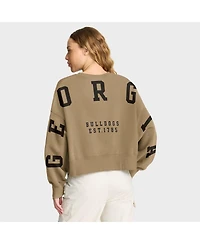 Nike Women's Tan Georgia Bulldogs Oversized Phoenix 2-Hit Pullover Sweatshirt
