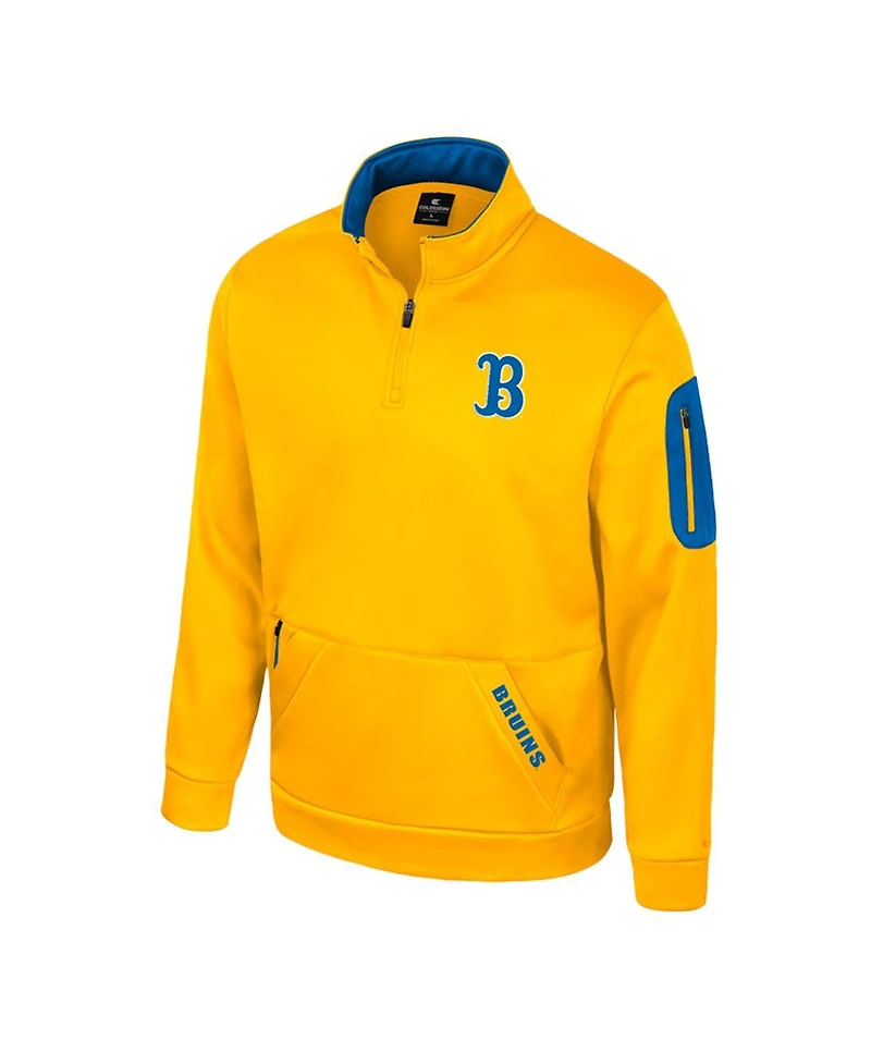 Colosseum Men's Gold Ucla Bruins Mainframe Quarter-Zip Fleece Jacket