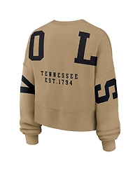 Nike Women's Tan Tennessee Volunteers Oversized Phoenix 2-Hit Pullover Sweatshirt