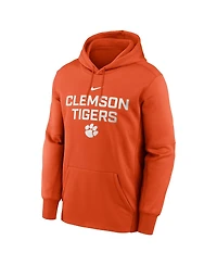 Nike Men's Orange Clemson Tigers Team Stacked Performance Pullover Hoodie