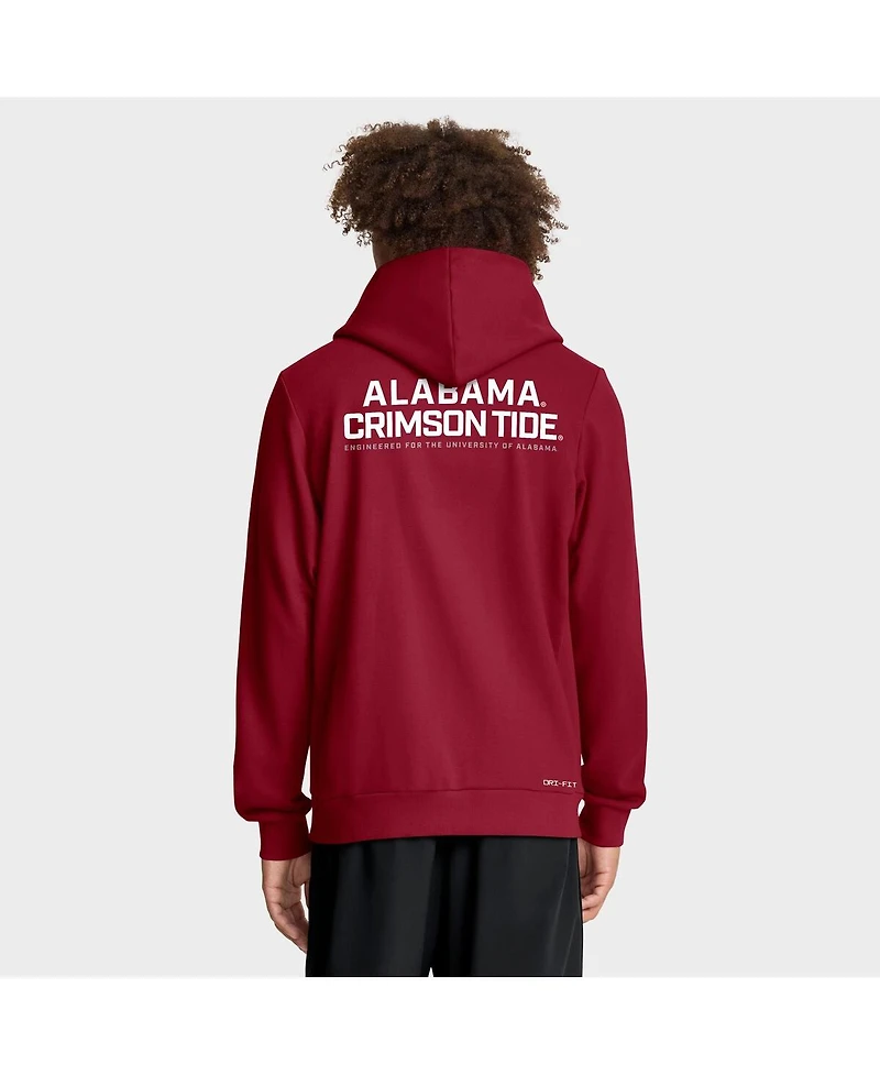 Nike Men's Crimson Alabama Tide 2025 Sideline Standard Issue Dri-fit Full-Zip Hoodie