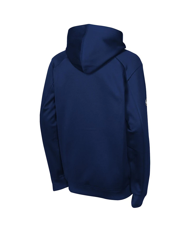Fanatics Big Boys and Girls Navy New York Rangers Authentic Pro Rink Raglan Hoodie