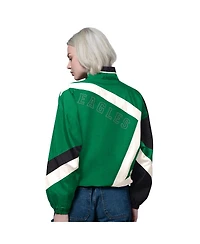 Starter Women's Kelly Green/Black Philadelphia Eagles Vintage 1st Quarter Full-Zip Windbreaker
