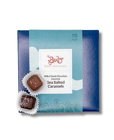 Bixby Chocolate Sea Salted Caramel Gift Box Dark Chocolate, 18 Pieces