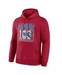 Fanatics Men's Red New York Rangers Centennial Fleece Hoodie