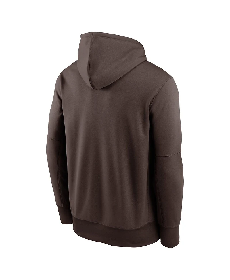 Nike Men's Brown San Diego Padres 2025 Mlb Postseason Authentic Collection Therma Fleece Hoodie