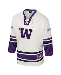 Colosseum Men's Cream Washington Huskies Puck Proud Fashion Hockey Jersey