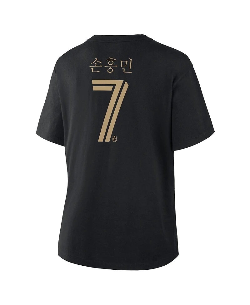 Fanatics Women's Son Heung-Min Black Lafc Hangul Name Number T-Shirt