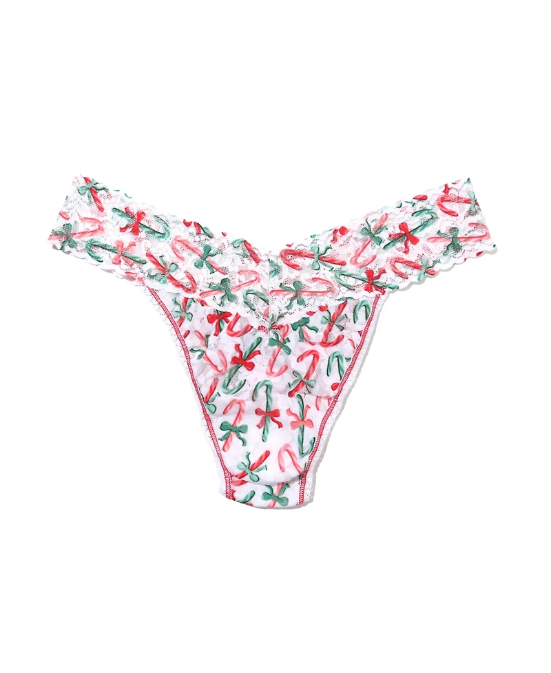 Hanky Panky Women's Printed Signature Lace Original Rise Thong Underwear