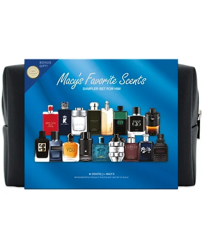 Macy's 18-Pc. Favorite Scents Sampler Set For Him Eau De Parfum Fragrance Kit