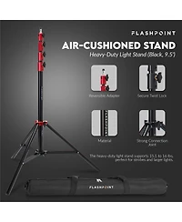 Elinchrom D-Lite Rx One 100Ws Compact Monolight, Bundle with Flashpoint 9.5' Pro Air-Cushioned Stand and Weight Sand Bag