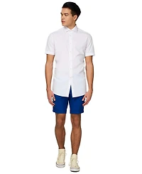 OppoSuits Men's Shirt Short Sleeve White Knight