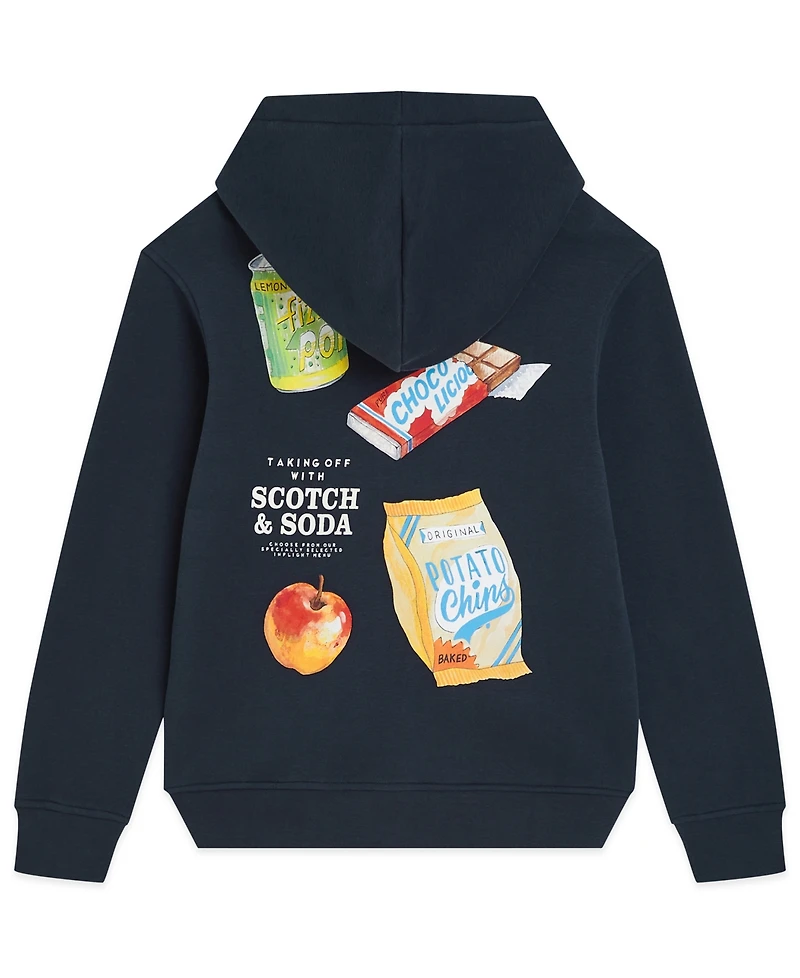 Scotch & Soda Boys Toddler 4T-7T Long Sleeve Graphic Fleece Hoodie