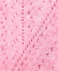 Lands' End Women's Eyelash Fuzzy Pointelle Puff Sleeve Sweater