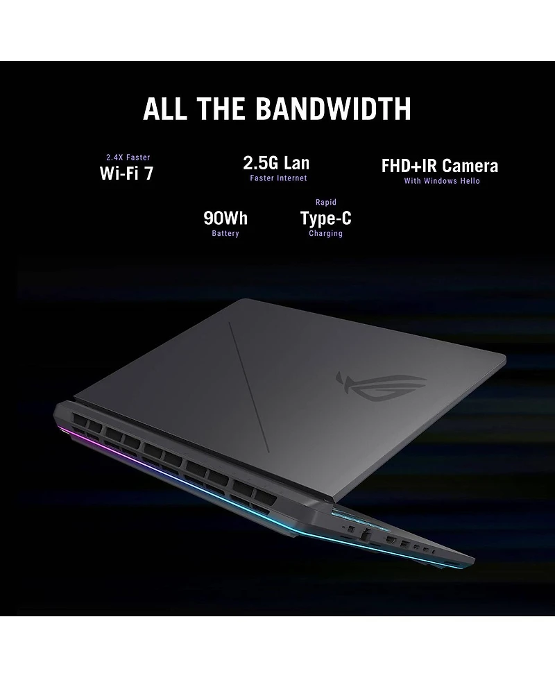 Asus Rog Strix G16 G615 16" Wuxga 165Hz Gaming Laptop, Intel Core i5-13450HX 2.4GHz, 16GB Ram, 1TB Ssd, Nvidia GeForce Rtx 5050 8GB, Windows 11 H
