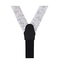 Trafalgar Men's Jack's Frosty Winter Wonderland Silk Holiday Button End Suspenders