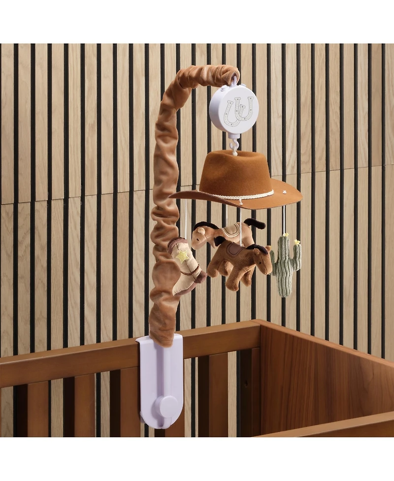 Lambs & Ivy Country Western Cowboy Hat Musical Baby Crib Mobile Soother Toy