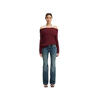 Cotton On Women's Fluffy Cable Off Shoulder Knit