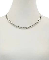Guess Glass Stone Chain Link Statement Necklace (also Gold-Tone)