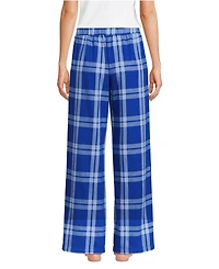 Lands' End Women's Flannel Wide Leg Sleep Pants