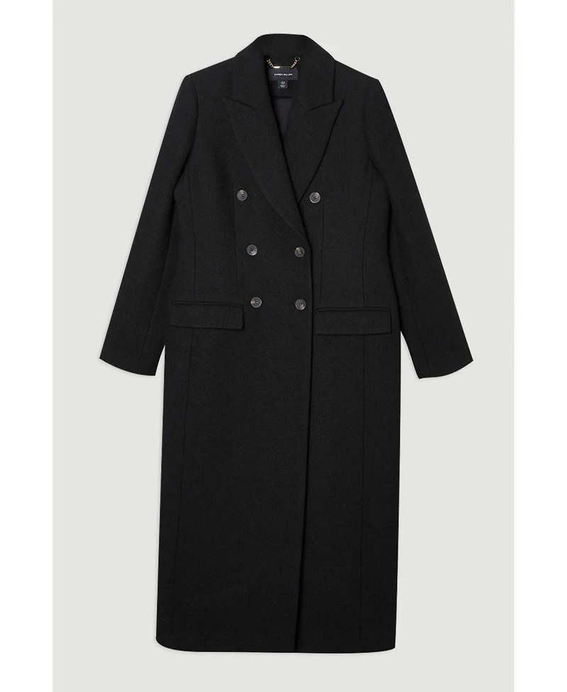 Karen Millen Women's Double Breasted Midi Coat