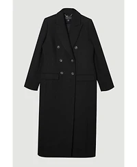 Karen Millen Women's Double Breasted Midi Coat